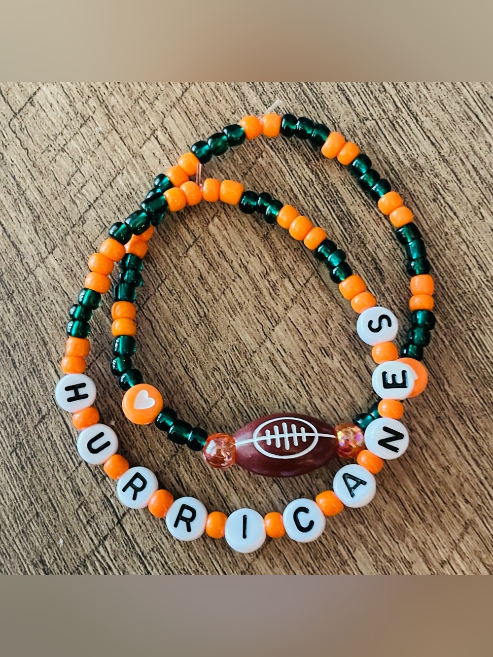 Miami Hurricanes Football Bracelets